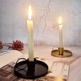 HULIANFU Retro Metal Candlestick Candle Holders Modern Home Decoration Glamorous Chic Wedding Table Decoration Desktop Accessories