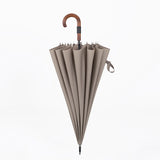 HULIANFU Parachase Big Umbrella Wooden Windproof 16 Ribs Business Japanese Long Handle Umbrella Rain Women Men 120cm Golf Clear Umbrella