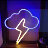 HULIANFU Night Ligh USB Powered Banana Cactus Pineapple Coconut Tree Love Popsicle Hello Rose Led Backplane Neon Lights for Bedroom Decor