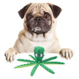 HULIANFU Pet Dog Plush Toy Squeaker Chew Animal Toy Octopus Skin Shell Bite Resistant Plush Toy Funny Durability Molar Toy Pets Supplies