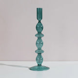 HULIANFU Nordic Glass candle holders romantic Dinner home decoration candlestick for birthday wending candle holder wax portavelas decor