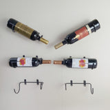 HULIANFU Wine Bottle Rack Wall Mount Wine Display Shelf Bracket Single Champagne Storage Organizer for Kitchen Bar