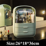 HULIANFU Large Capacity Makeup Organizer Cosmetic Storage Box Drawer Type Desktop Finishing Rack Dustproof Lipstick Beauty Mask Case