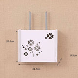 HULIANFU Large Wireless Wifi Router Storage Box PVC Density Panel Shelf Wall Hanging Board Bracket Cable  Organizer Home Decor