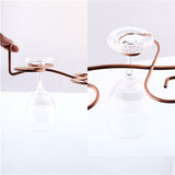 HULIANFU Useful Fashion Bar Red Wine Glass Hanger Holder Hanging Rack Shelf hold up to 6/8 wine glasses cups