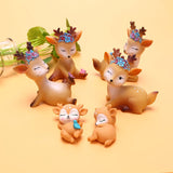 HULIANFU Sika Deer Baking Cake Topper Decoration Miniatures Fairy Garden Ornament Craft