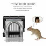 HULIANFU Smart Self-locking Mousetrap Safe Firm Transparent Household Mouse Catcher Plastic Reusable Humane Indoor Outdoor Rat Trap