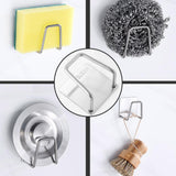 HULIANFU Sink Sponge Rack Drain Storage Shelf Stainless Steel Kitchen Wire Ball Rag Organizer Holder Kitchen storage rack