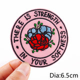 HULIANFU Van Gogh Embroidered Patches on Clothes DIY Cartoon Wave Applique Clothing Thermoadhesive Patches for Clothing DIY