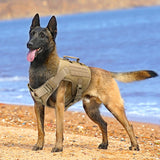 HULIANFU Tactical Dog Harness Pet Military Training Dog Vest German Shepherd Dog Harness Molle Vest For Medium Large Dogs