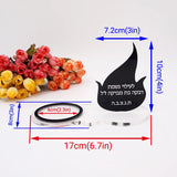 HULIANFU Personalized Acrylic Candle Holders Votive Prayer Tray Black Mirror Flame Custom Table Plate Baptism Wedding Party Decor 17X10cm
