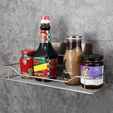 HULIANFU Stainless Steel Bathroom Storage Shelf Punch-Free Kitchen Bathroom Toilet Wall Hanging Storage Rack