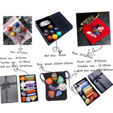HULIANFU Natural Stone Crystal Gemstone Chakras Healing Quartz Mineral Ornament Home Decoration High Quality Gifts Box 14/10/8/7 PCS/Set