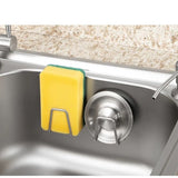 HULIANFU Kitchen Stainless Steel Sink Sponges Holder Self Adhesive Drain Drying Rack Kitchen Wall Hooks Accessories Storage Organizer