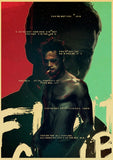 HULIANFU Movie Poster Kill Bill/Fight Club/The BeetleJuice Retro Kraft Paper Poster For Living Room Bar Decoration Stickers Wall Painting