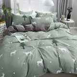 HULIANFU Orange Bedding Set Girls Boys Bed Linen Sheet Plaid Duvet Cover 240x220 Single Double Queen King Quilt Covers Sets Bedclothes