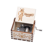 HULIANFU New Black Castle In The Sky Queen  Music Box Wooden Music Box Birthday Gift Antique Carved Wooden Handle