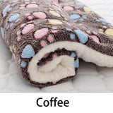 HULIANFU Pet Sleeping Mat Cat Bed Dog Bed Thickened Pet Soft Wool Mat Blanket Mmattress Household Portable Washable Warm Carpet