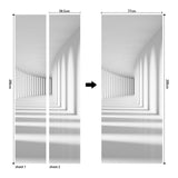 HULIANFU 2023 77x200cm Door Stickers Eco-Friendly 3D Stairway Egyptian Pharaoh Light Shadow Corridor Pattern Home Decor Bedroom Wallpaper
