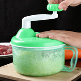 HULIANFU NEW Powerful Manual Meat Grinder Hand-power Food Chopper Mincer Mixer Blender to Chop Meat Fruit Vegetable Nuts Herbs