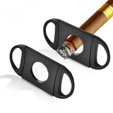 HULIANFU Stainless Steel Cigar Cutter New Metal Classic Guillotine Scissors Gift Portable Smoking Accessories Gifts For Man cool gadgets