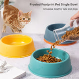 HULIANFU Pet Single Bowl PP Frosted Footprint Puppy Drinker Feeder Cat&amp;Dog Food Bowls Lightweight Non-slip Feeding Dish Pets Accessories