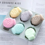 HULIANFU Silicone Molds for Soap Handmade Soap Mould Diy Round Cute Animal Fish Shape Making Soaps Candle Chocolate