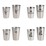 HULIANFU NorthernEurope Ins Industry Style 304 Stainless Steel Spray Paint Beer Cup Cold Water Drinks Cup Household Office Use Gargle Cup
