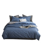 HULIANFU Nordic Style Pink Heart Bedding Set Cover Cute Bed Linens Duvet Cover Sheets and Pillowcases Queen King Size Home Textile Sets