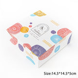 HULIANFU StoBag 5pcs Egg Yolk Crisp Cookie Baking Packing Box Donuts Chocolate Gift Clear Window Birthday Christmas Event &amp; Party Favors