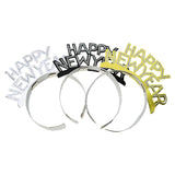 HULIANFU 2023 3pcs Happy New Year Headband Eve Party Supplies New Year Decorations 2023 Tiaras For Christmas New Year Party Favors Hair Clasp