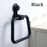HULIANFU Reusable Vacuum Strong Suction Cup Towel Bars Ring Kitchen Punch Free Towel Hook Storage Shelf Bathroom Towel Holder Sticker