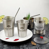 HULIANFU NorthernEurope Ins Industry Style 304 Stainless Steel Spray Paint Beer Cup Cold Water Drinks Cup Household Office Use Gargle Cup