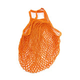 HULIANFU Portable Reusable Grocery Bags Fruit Vegetable Bag Washable Cotton Mesh String Organic Organizer Handbag Short Handle Net Tote