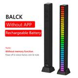 HULIANFU RGB Sound control LED light app control pickup voice activated rhythm lights color ambient LED light bar of music Ambient Light