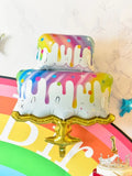HULIANFU New large cake gift box donut popcorn shape aluminum film balloon wedding celebration birthday party scene decoration