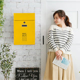 HULIANFU Wall Mounted Stainless Steel Mailbox Outdoor Warehouse Apartment Home Garden Letterbox Vertical Locking Mail Post Box F6011