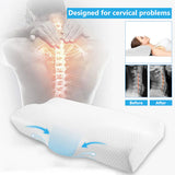 HULIANFU Orthopedic Memory Foam Pillow 60x35cm Slow Rebound Soft Memory Slepping Pillows Butterfly Shaped Relax The Cervical For Adult