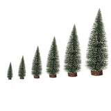 HULIANFU Mini Pine Christmas Tree Artificial Tabletop Decorations Festival Plastic Miniature Trees  New Year Decorations for Xmas