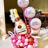 HULIANFU Wine Bottle Glass Balloon Aluminum Foil Balloons Birthday Celebration Decoration Wedding Anniversary Party Decorations Globos