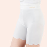 Hulianfu M~4xl Women's Safety Pants Thin Breathable Non-curling Boxer Shorts High Waist Short Pants Plus Size Four-corner Legging Shorts