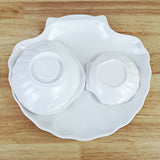 HULIANFU Melamine Dinnerware Imitation Porcelain Plate Shell Dish Hot Pot Restaurant Seasoning Dish A5 Melamine Tableware Dinner Plate