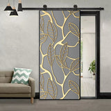 HULIANFU 2023 Simulation Of Gilt Leaves DIY Door Stickers Home Decoration Wall Sticker Kitchen Art Mural Peel &amp; Stick Waterpoof PVC Wallpaper