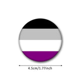 HULIANFU Pride Rainbow Flag Badge Round Icons Gay Pins Homosexual Love Metal Badges Decorative Brooch Pins Jewelry Accessories Gifts