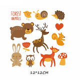HULIANFU Iron on Cute Animal Patches Set for Clothing DIY T-shirt Applique Vinyl Unicorn Heat Transfer Clothes Stickers Thermal Press T