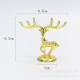 HULIANFU Nordic Style Mini Light Luxury Imitation Copper Elk Ornaments  Deer Sculpture Gold plated zinc alloy deer ornaments decoration