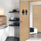 HULIANFU WC Toilet Entrance Sign Door Stickers For Public Place Home Decoration Creative Pattern Wall Decals Diy Funny Vinyl Mural Art