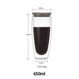 HULIANFU JANKNG Heat-Resistant Double Wall Glass Cup Beer Coffee Cup Set Handmade Beer Tumbler Mug Tea Whiskey Mugs Transparent Drinkware