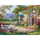 HULIANFU Villa Scenery DIY 5D Diamond Painting Full Round Resin Mosaic Landscape Diamond Embroidery Picture Rhinestone Home Decor Gift