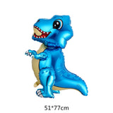 HULIANFU Large 4D Walking Dinosaur Foil Balloons Jungle Animal Boys Birthday Party Decors Jurassic  Standind Dragon Kids Toys Air Globos